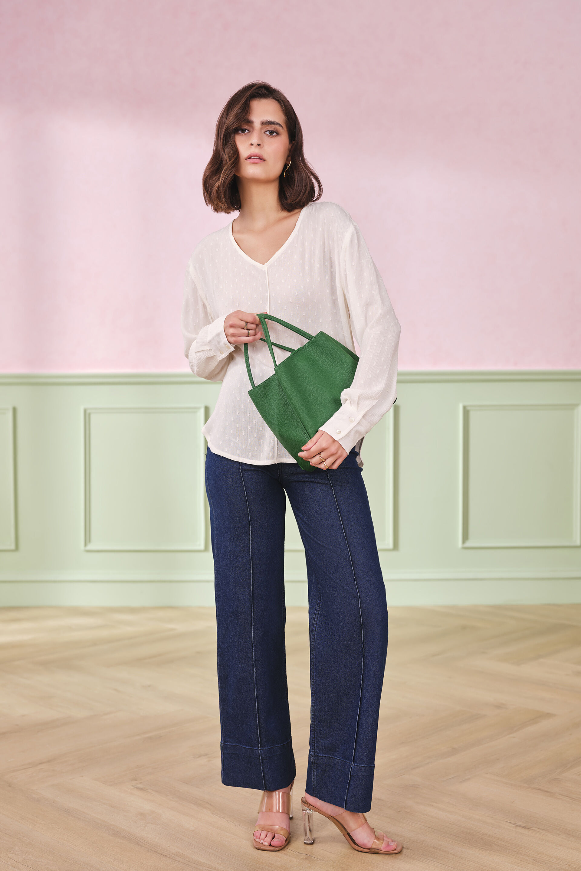 Arctic Breeze Viscose Top, White, image 2